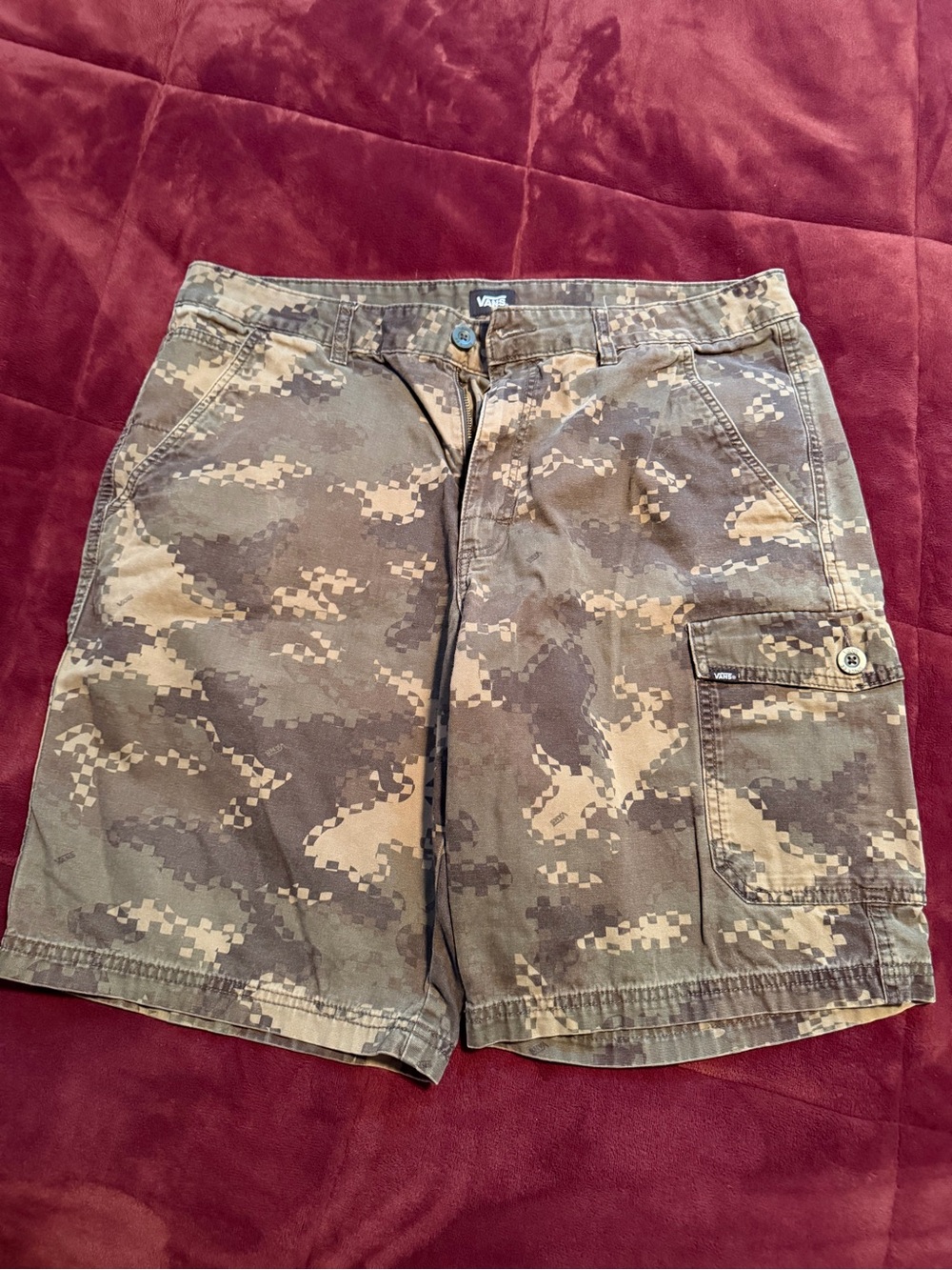Vans Men's Digital Camo Cargo Shorts - Olive/Tan